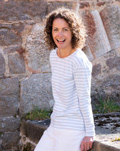 Breton Tee - Baby Blue and White