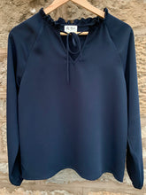 Colette ruffle blouse - Navy
